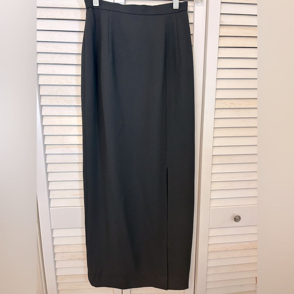 Papell Boutique Evening Black Full Length Formal Skirt